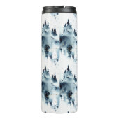 Blauwald-Aquarellmuster Thermosbecher (Rückseite)