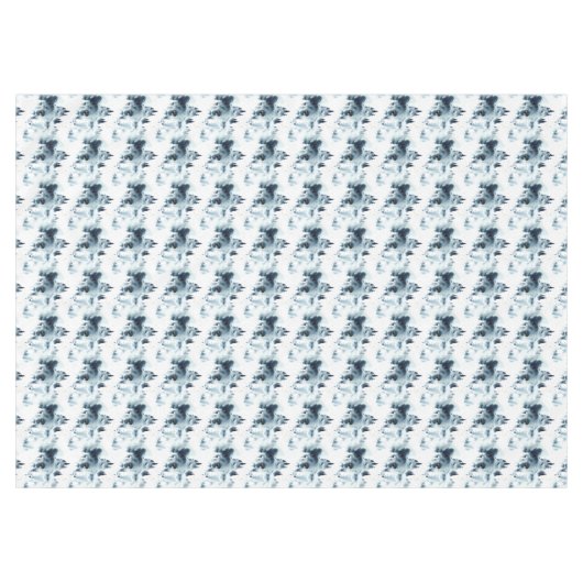 Blauwald-Aquarellmuster Tischdecke (Vorderseite (Horizontal))