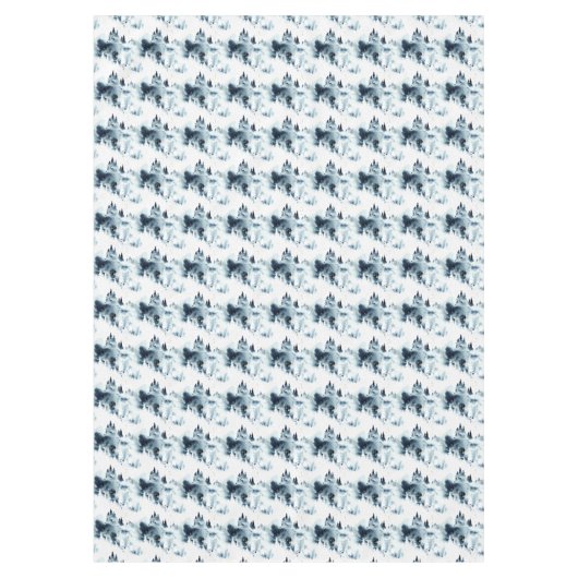 Blauwald-Aquarellmuster Tischdecke (Vorderseite)