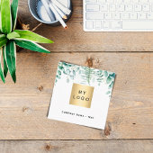 Blauwald-Farn QR-Logo Quadratische Visitenkarte