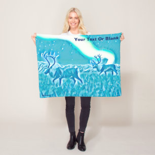 Blauwald-Fraktal Fleecedecke