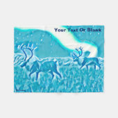 Blauwald-Fraktal Fleecedecke (Vorderseite (Horizontal))