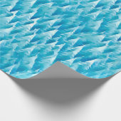 Blauwald-Fraktal Geschenkpapier (Ecke)
