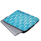 Blauwald-Fraktal Laptopschutzhülle (Vorne Knopf)