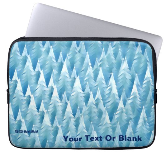 Blauwald-Fraktal Laptopschutzhülle (Vorderseite)