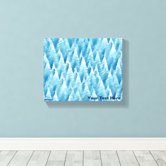 Blauwald-Fraktal Leinwanddruck (Insitu (Holzboden))