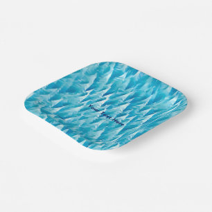 Blauwald-Fraktal Pappteller