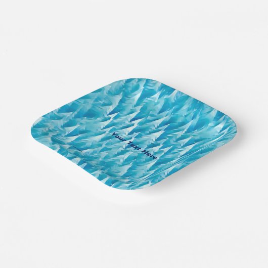 Blauwald-Fraktal Pappteller (Gewinkelt)