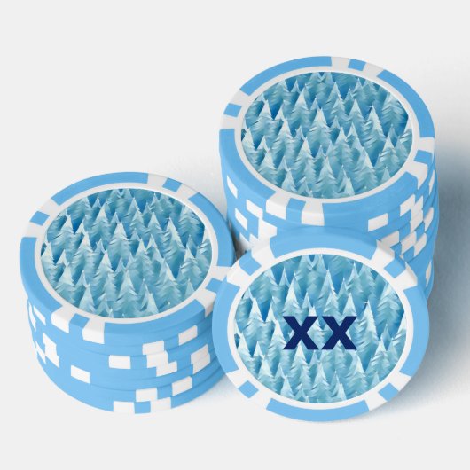 Blauwald-Fraktal Pokerchips (Stapel)