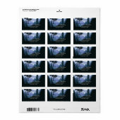 Blauwald, rustikale Hochzeit Adressaufkleber (Vorne)