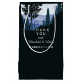 Blauwald, Rustikale Hochzeit Danke Kleine Geschenktüte (Vorderseite)