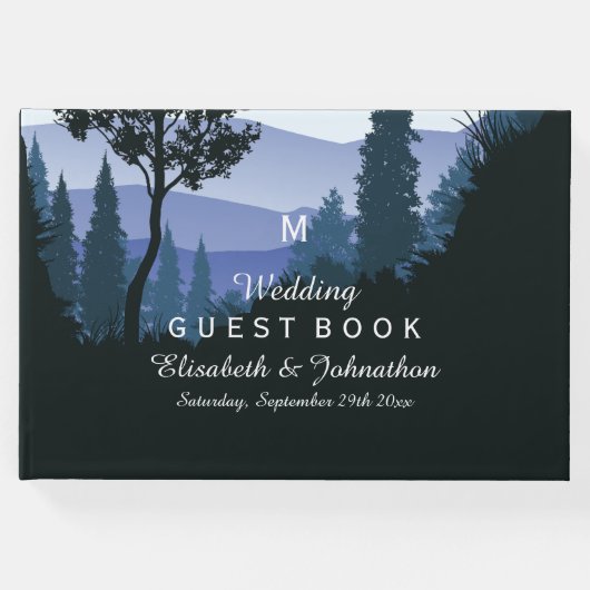 Blauwald, rustikale Hochzeit Gästebuch (Vorderseite)