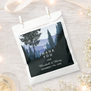 Blauwald, rustikale Hochzeit Geschenktütchen