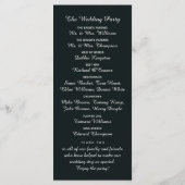 Blauwald, rustikale Hochzeit Programm (Rückseite)