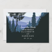 Blauwald, rustikale Hochzeit retten das Datum Save The Date (Vorderseite)
