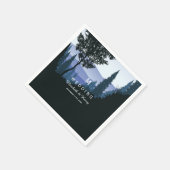 Blauwald, rustikale Hochzeit Serviette (Ecke)