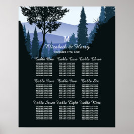 Blauwald, rustikale Hochzeitsstiftung Poster