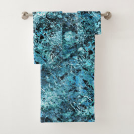 Blauwald unter Schnee oder Glasbruch Badhandtuch Set