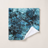 Blauwald unter Schnee oder Glasbruch Badhandtuch Set (Waschlappen)