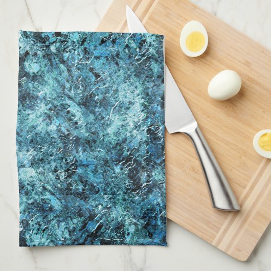 Blauwald unter Schnee oder Glasbruch Geschirrtuch (Viertel Falte)