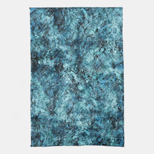 Blauwald unter Schnee oder Glasbruch Geschirrtuch (Vertikal)