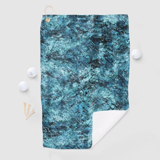 Blauwald unter Schnee oder Glasbruch Golfhandtuch (Insitu)