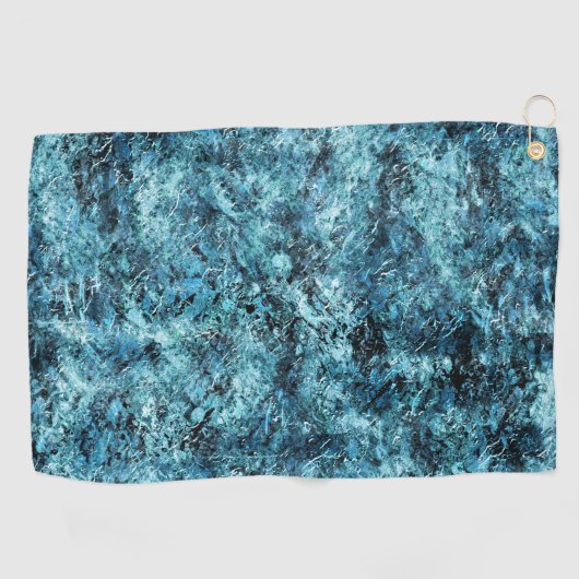 Blauwald unter Schnee oder Glasbruch Golfhandtuch (Horizontal)