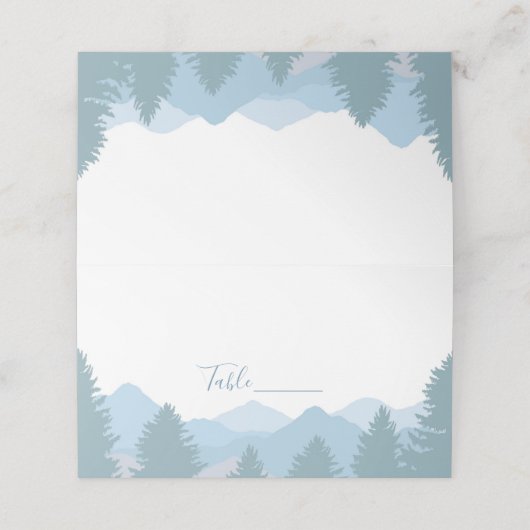 Blauwaldgebirge Zelt-Platzkarten Platzkarte (Außenseite Aufgefaltet)