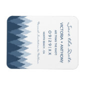 Blauwaldlandhochzeit spart das Datum Magnet (Horizontal)