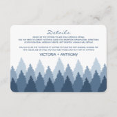 Blauwaldreiches Wald Hochzeitsszenario - Details Begleitkarte (Vorderseite)