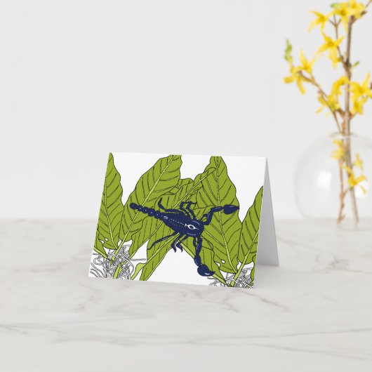 Blauwaldskorpion Karte (Gelbe Blume)