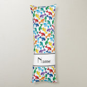 Blauwale des personalisierten weißen seitenschläferkissen (Rückseite (Vertikal))