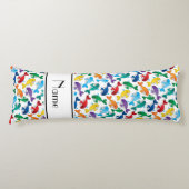 Blauwale des personalisierten weißen seitenschläferkissen (Vorderseite)