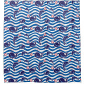 Blauwale Duschvorhang (Vorderseite)