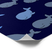 Blauwale für Wände Poster (Ecke)