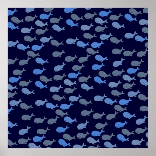 Blauwale für Wände Poster (Vorne)