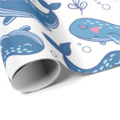 Blauwale Geschenkpapier (Rolleneckpunkt)