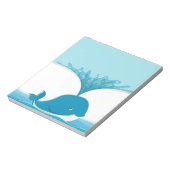 Blauwale in Wasser Notizblock (Rotiert)