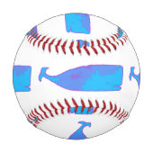 Blauwale mit beliebiger Farbe als Thunder_Cove Baseball (Rückseite)