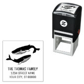 Blauwale Name Rücksendeadresse Permastempel (Beispiel)