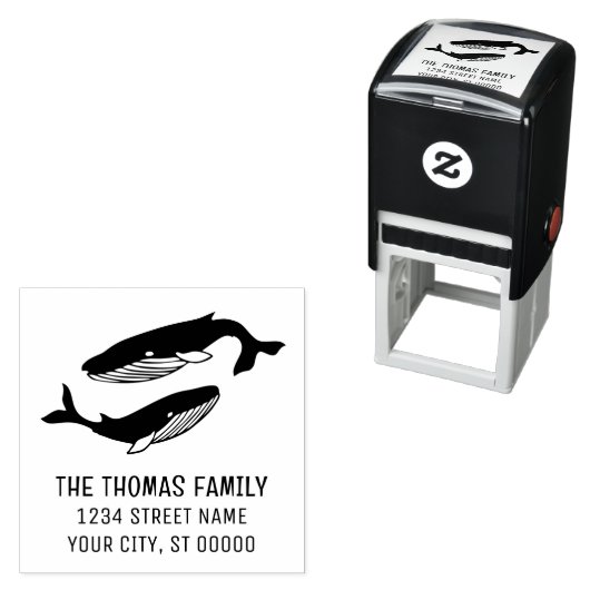 Blauwale Name Rücksendeadresse Permastempel (Beispiel)