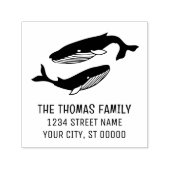 Blauwale Name Rücksendeadresse Permastempel (Design)