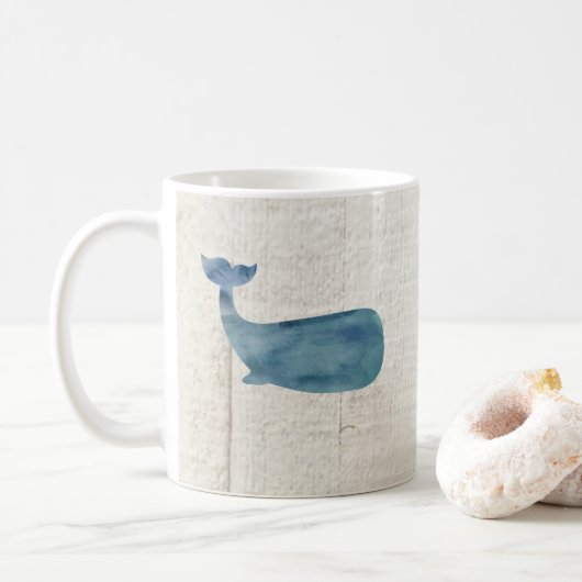 Blauwale — nautische Schiffskette Rustikal Kaffeetasse (Mit Donut)