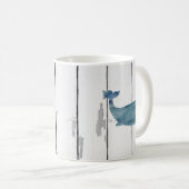 Blauwale — nautische Schiffskette Rustikal Kaffeetasse (VorderseiteRechts)