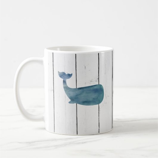 Blauwale — nautische Schiffskette Rustikal Kaffeetasse (Links)