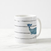 Blauwale — nautische Schiffskette Rustikal Kaffeetasse (VorderseiteRechts)