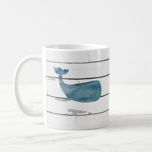 Blauwale — nautische Schiffskette Rustikal Kaffeetasse (Links)
