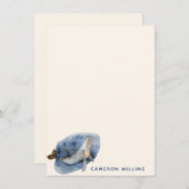 Blauwale Niedlich Wasserfarbe Personalisiert Mitteilungskarte (Vorne/Hinten)