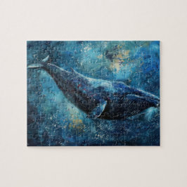 Blauwale schwimmen im Meer Puzzle