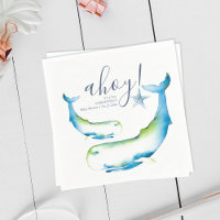 Blauwale und Meeresdusche Personalisiert